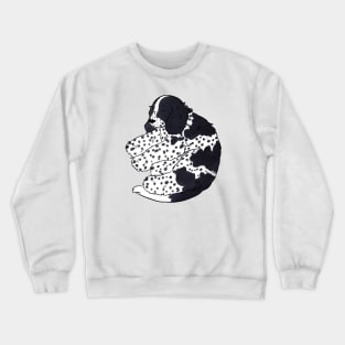 Cute english cocker spaniel sleeping illustration Crewneck Sweatshirt